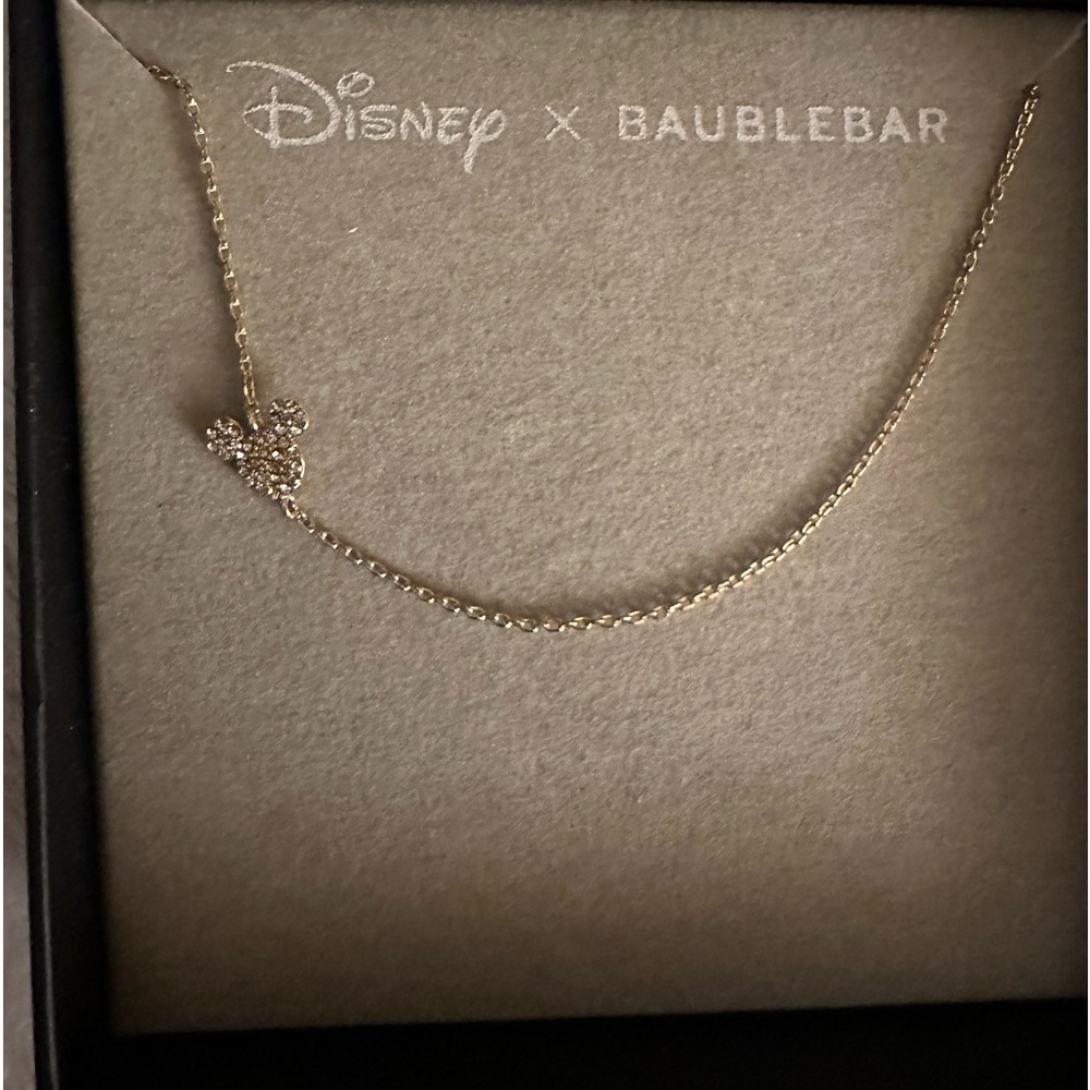 NEW Baublebar Gold Mickey Necklace